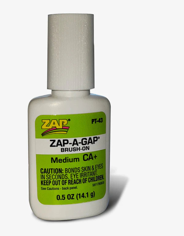 PT-43 Zap A Gap Ca Brush On Glue 1/2oz