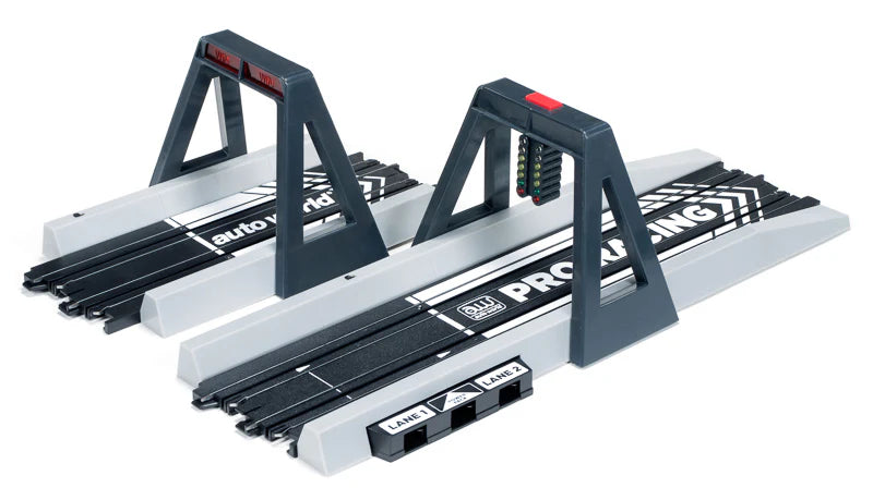Auto World HO SLOT CAR Drag Strip Electronic Staging Tree and Finish Line Track Accessory RS291