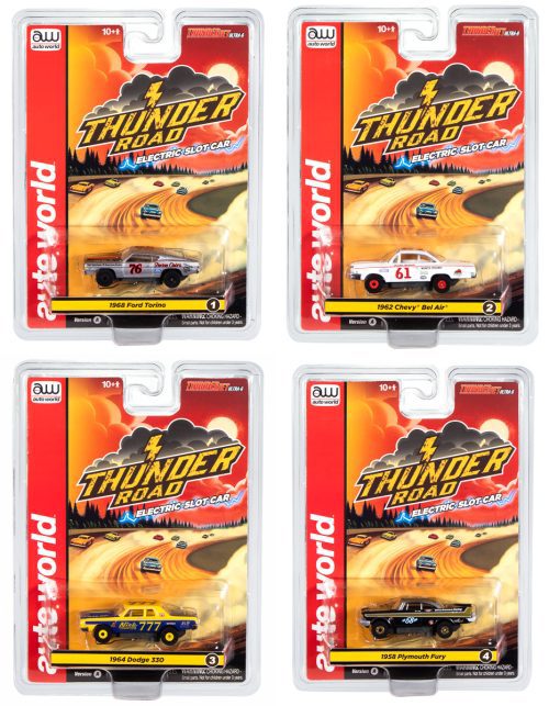 Auto World HO SLOT CAR Thunderjet Thunder Road SC423 8pk. (case)