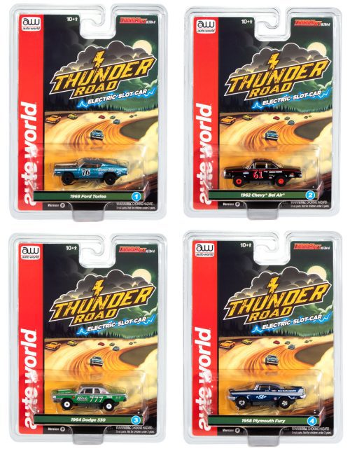 Auto World HO SLOT CAR Thunderjet Thunder Road SC423 8pk. (case)