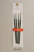 Atlas Brush Company 1554PS 4pc Golden Taklon Detail Brush Set