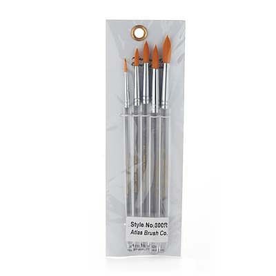 Atlas Brush Company 800R 5-pc Set sable/taklon brushes round