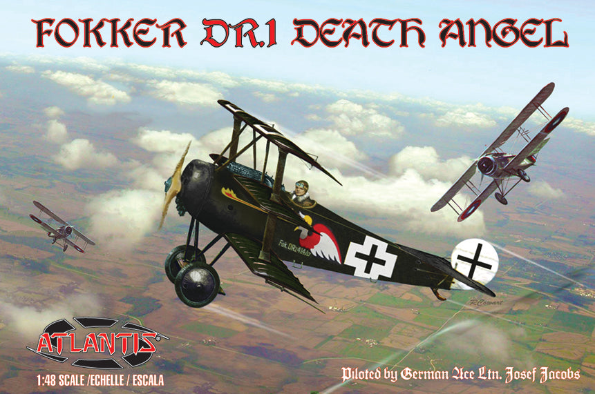 Atlantis Models Fokker DR1 Death Angel w/card 1:48 ALM 103