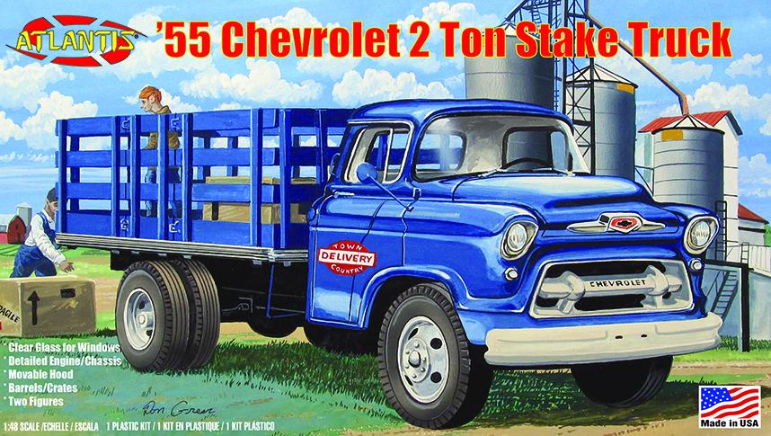 Atlantis Models '55 Chevrolet 2 Ton Stake Truck 1:48 ALM 1401
