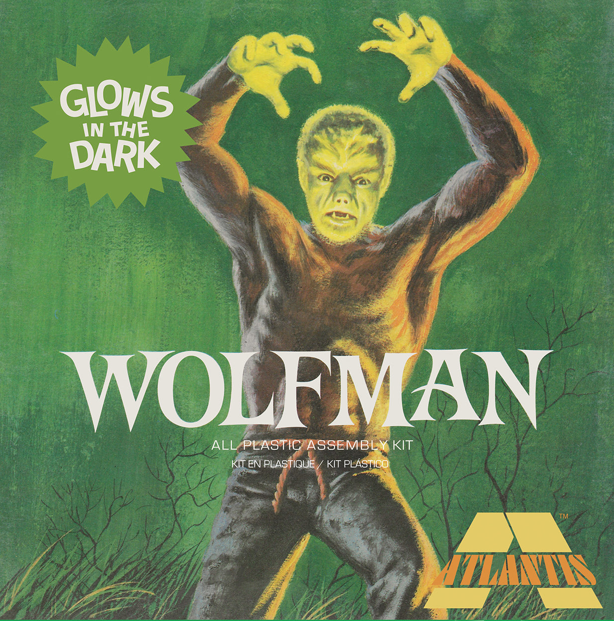 Atlantis Models Lon Chaney Jr. Wolfman w/Glow Parts 1:8 ALM 450