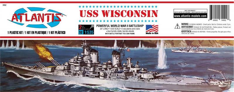 Atlantis Models USS Wisconsin Battleship 1:535 ALM 463