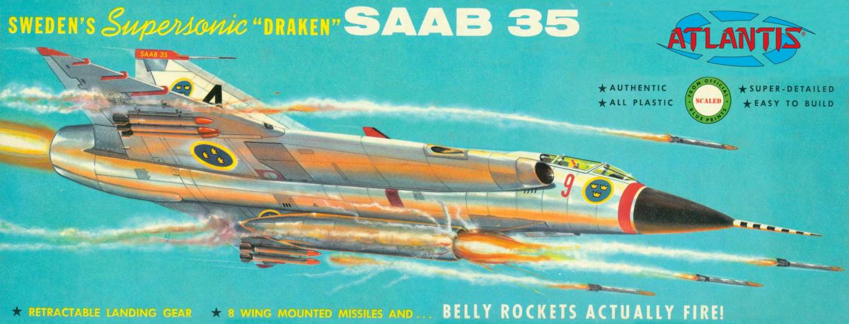 Atlantis Models Supersonic Saab Draken J-3 1:48 ALM 570