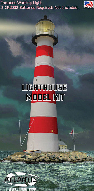 Atlantis Models Lighthouse W/Light and Diorama Base1:160 ALM 70779