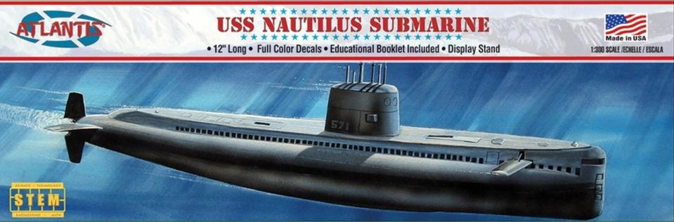 Atlantis Models SSN 571 Nautilus Submarine 1:300 ALM 750