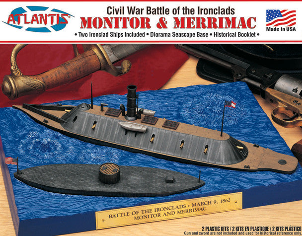Atlantis Models Monitor & Merrimack Civil War Set ALM 77257