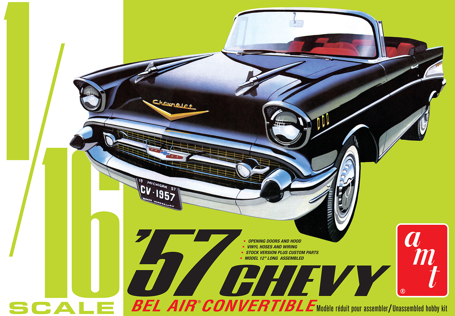 AMT Model  1159  1957 Chevy Bel Air Convertible Skill 3