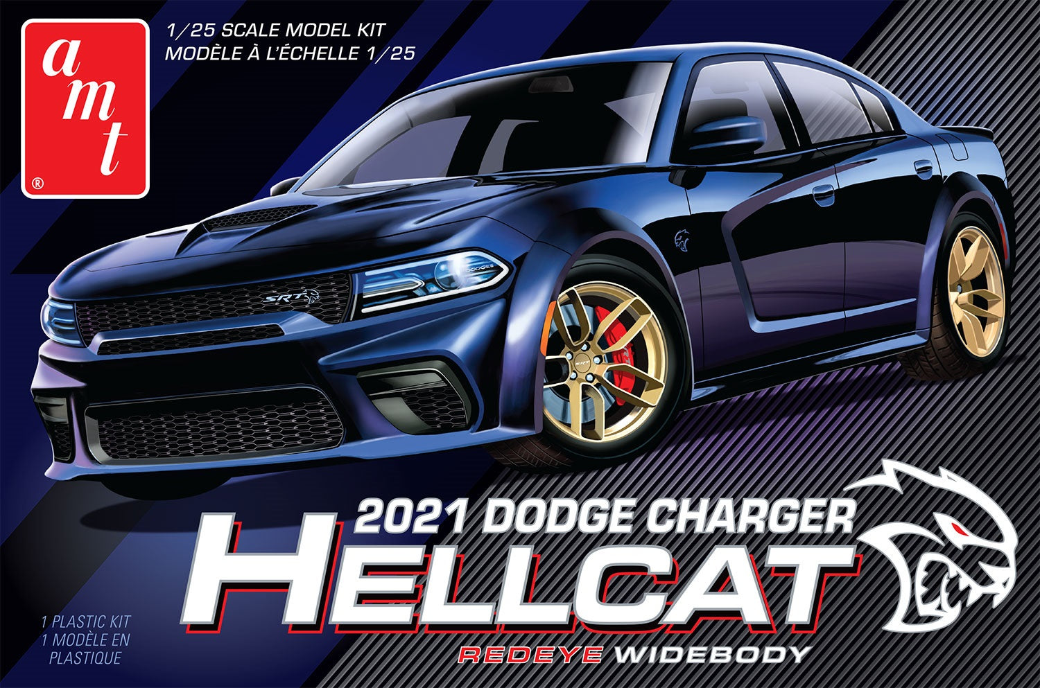 AMT Model  1325  Dodge Charger HellCat Redeye Widebody NEW TOOLING Ski