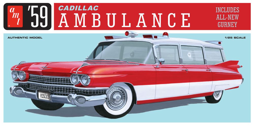 AMT Model  1395  1959 Cadillac Ambulance w/Gurney Skill 2