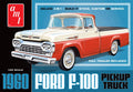 AMT Model  1407  1960 Ford F-100 Pickup w/TrailerNEW TOOLING Skill 2