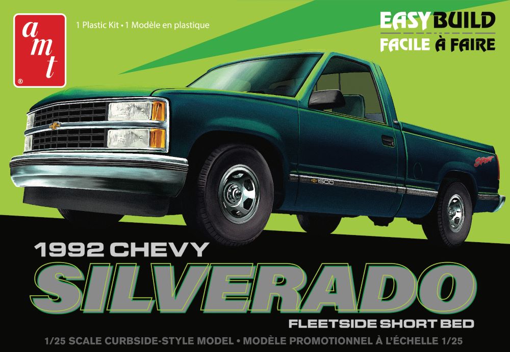 AMT Model  1408  1992 Chevrolet Silverado Shortbed Fleetside Pickup Ea