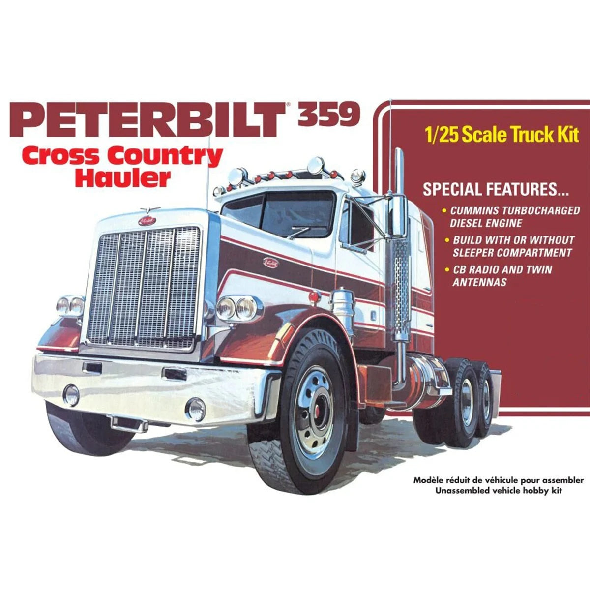 AMT Model  1477  Peterbilt 359 Cross Country Hauler  Skill 3