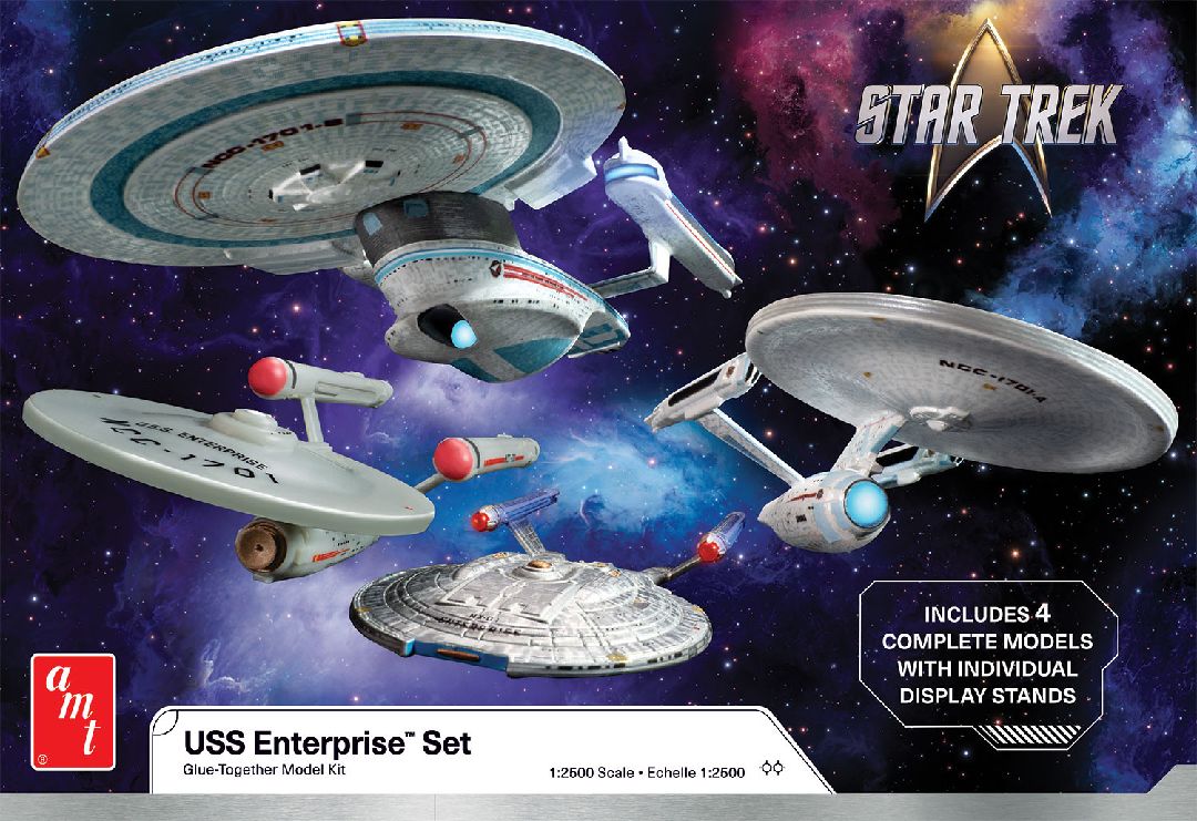 AMT Model  1485  Star Trek U.S.S. Enterprise Four Ship Set Skill 2