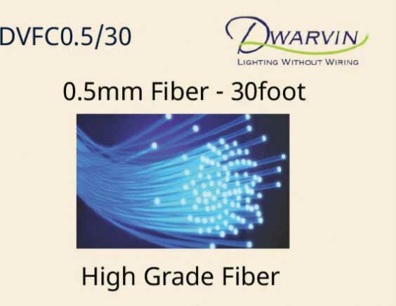 Dwarvin DVFC0.5 30' .5MM End Glow Fiber Optic Ca dwv 99015