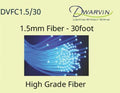 Dwarvin DVFC1.5 30' 1.5mm End Glow Fiber Optic dwv 99074