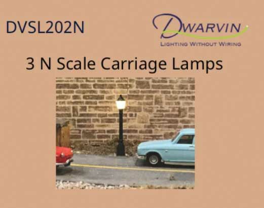 Dwarvin DVSL202 N Fiber Lit Carriage Lamps 3pk dwv 99085
