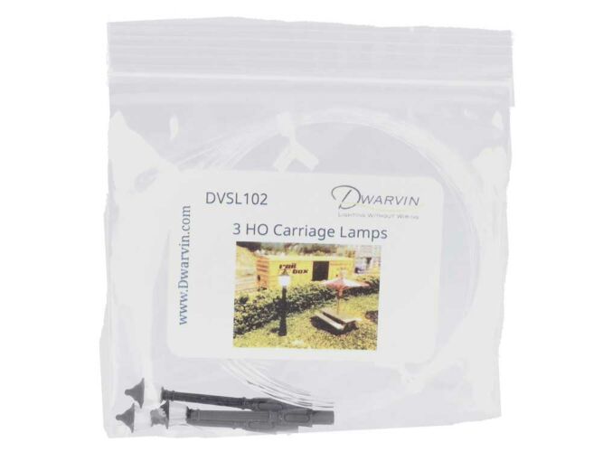 Dwarvin DVSL102BL HO Black Fiber Lit Carriage La dwv 99090