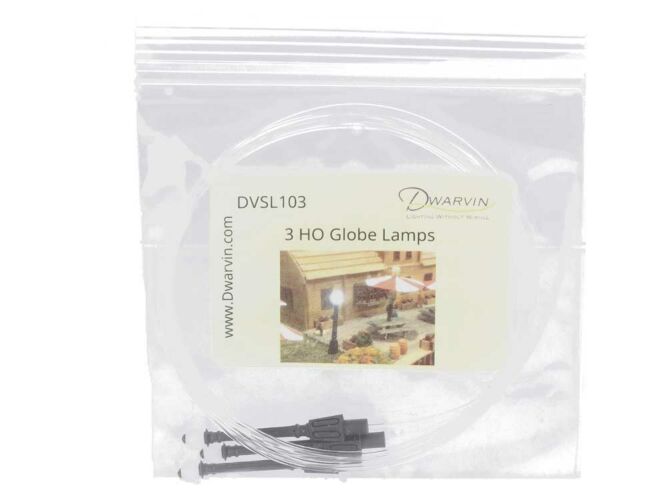 Dwarvin DVSL103BL HO Fiber Lit Globe Lamp 3pk dwv 99091