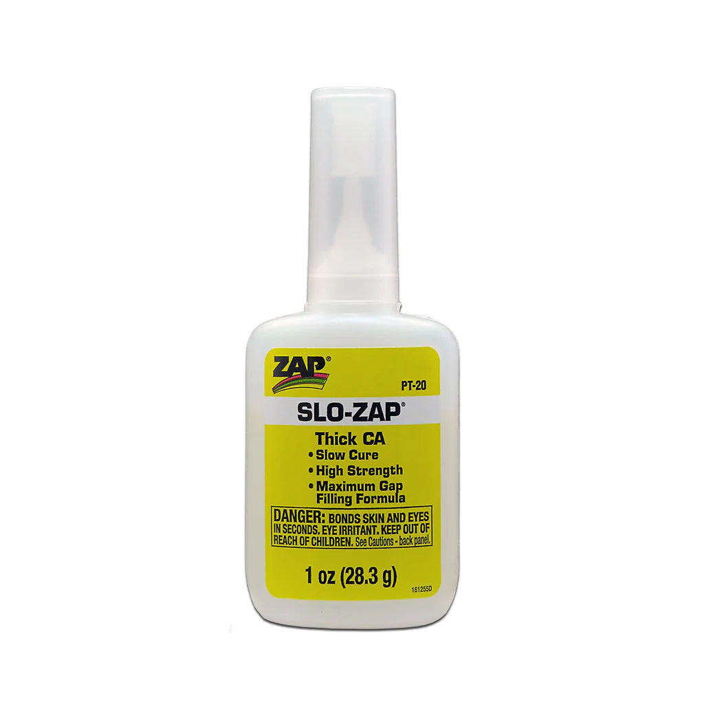 Pacer / Zap CA Glue 20 Slo-Zap 1oz (YELLOW)