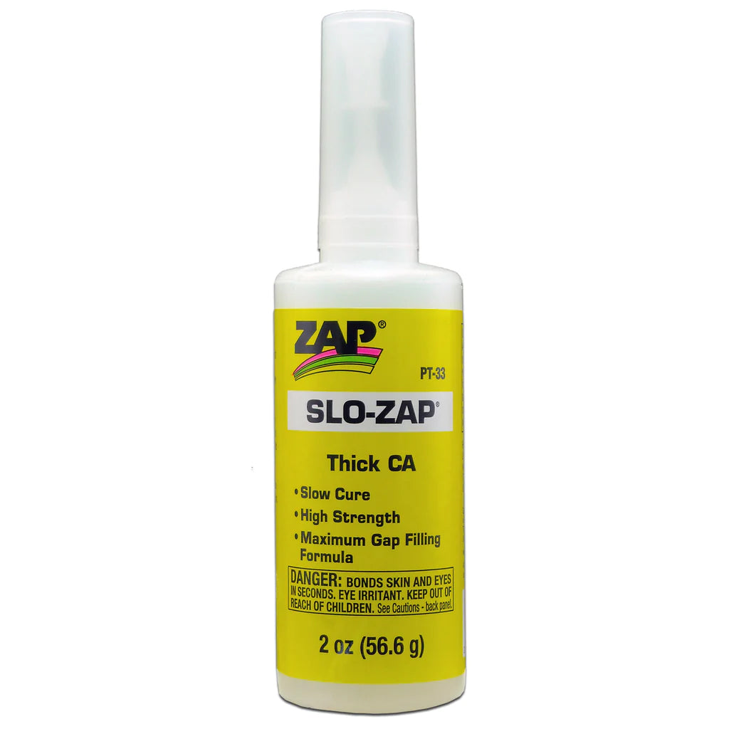 Pacer / Zap CA Glue 33 Slo-Zap 2oz (YELLOW)