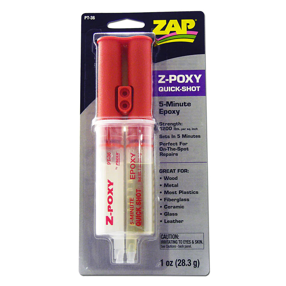 Pacer / Zap CA Glue 36 Z-Poxy Quick-Shot/5 Min. 1oz