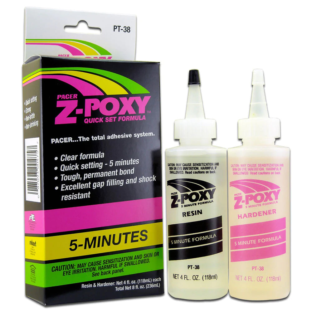 Pacer / Zap CA Glue 38 Z-Poxy/5 Min. 8oz/