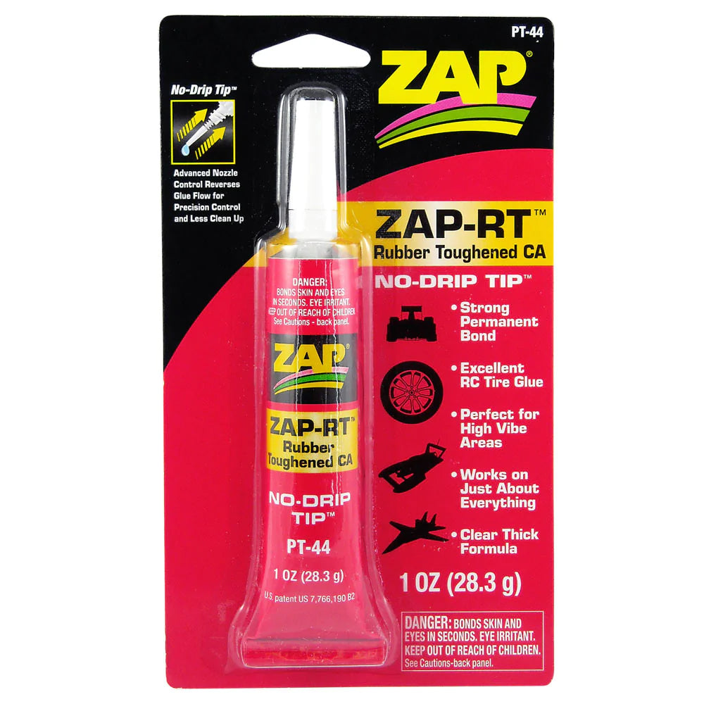Pacer / Zap CA Glue 44 ZAP RT Rubber Tough 1oz