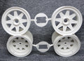 Tamiya 58643 2017 Grass Hopper II 4 piece rim set, Front & Rear New From The Kit - Grasshopper II