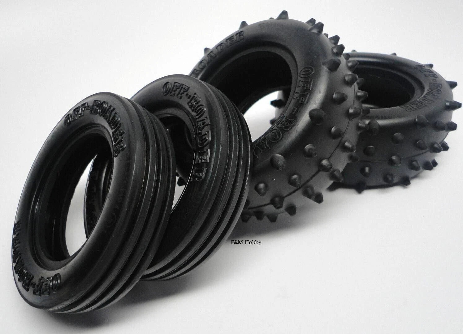 NEW TAMIYA 2017 GRASS HOPPER II 4 TIRE SET FRONT & REAR - NEW FROM KIT 58643