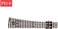 Peco Model Train SLU395F N Streamline Medium Radius Turnout R/H Code 55 Uni