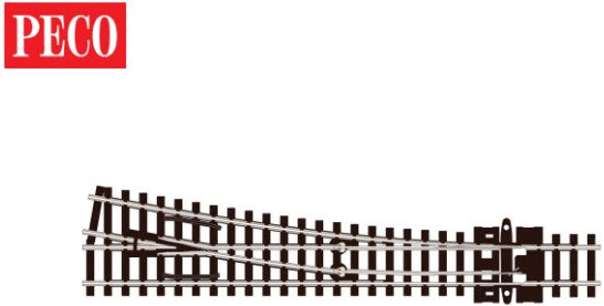 Peco Model Train SLU395F N Streamline Medium Radius Turnout R/H Code 55 Uni