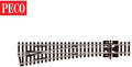 Peco Model Train SLU396F N Streamline Medium Radius Turnout UH Code 55 Uni