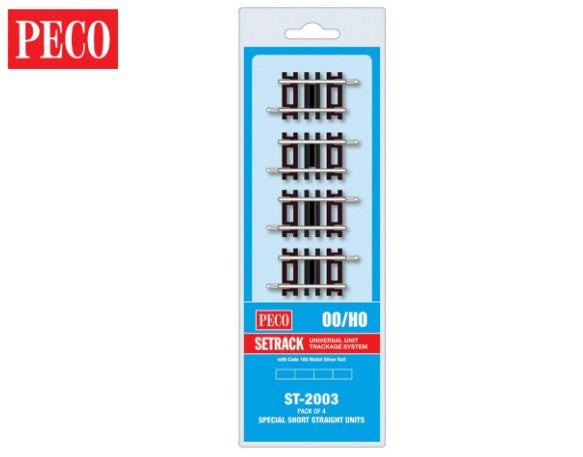 Peco Model Train ST2003 HO PECO-Set-OO/HO-Track C100 MP Special Short Straight (4)