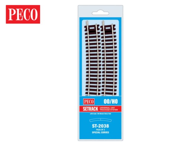 Peco Model Train ST2038 HO PECO-Set-OO/HO-Track C100 MP Special Curve (2)