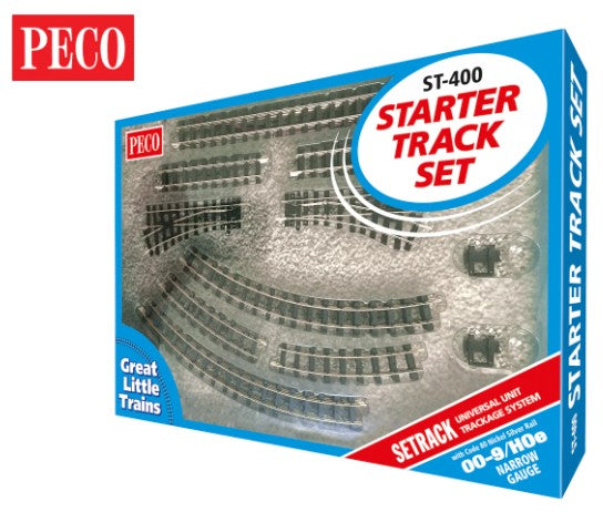 Peco Model Train ST400 HO PECO-Set-OO-9-Starter Track Set C80 No.1 Radius